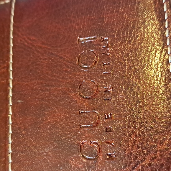 Vintage Gucci Made in Italy brownish mauve wallet, NWOT - Picture 6 of 7